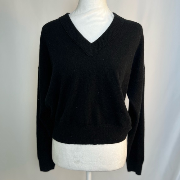 NEW / Madewell Re)sponsible Cashmere V-Neck Sweater - Picture 4 of 4